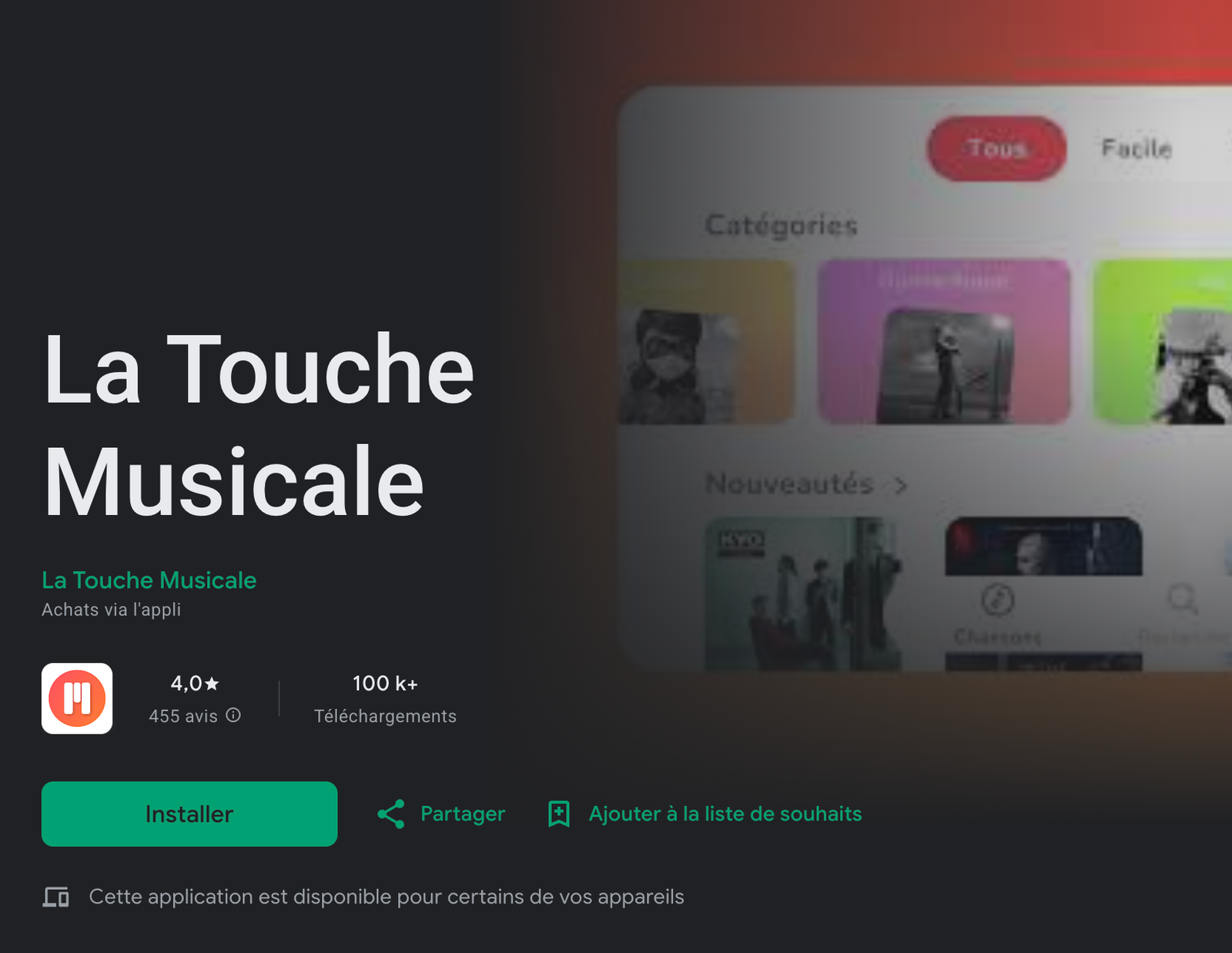 Aperçu du site La Touche Musicale