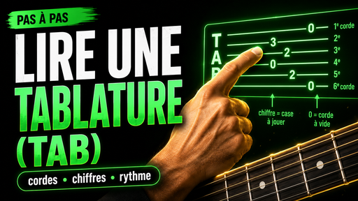 Lire une tablature (TAB) pas à pas